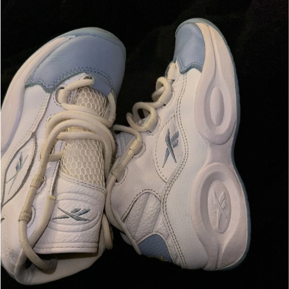 Reebok Question Mid Denver Nuggets Retro Blue White Youth Size US 13